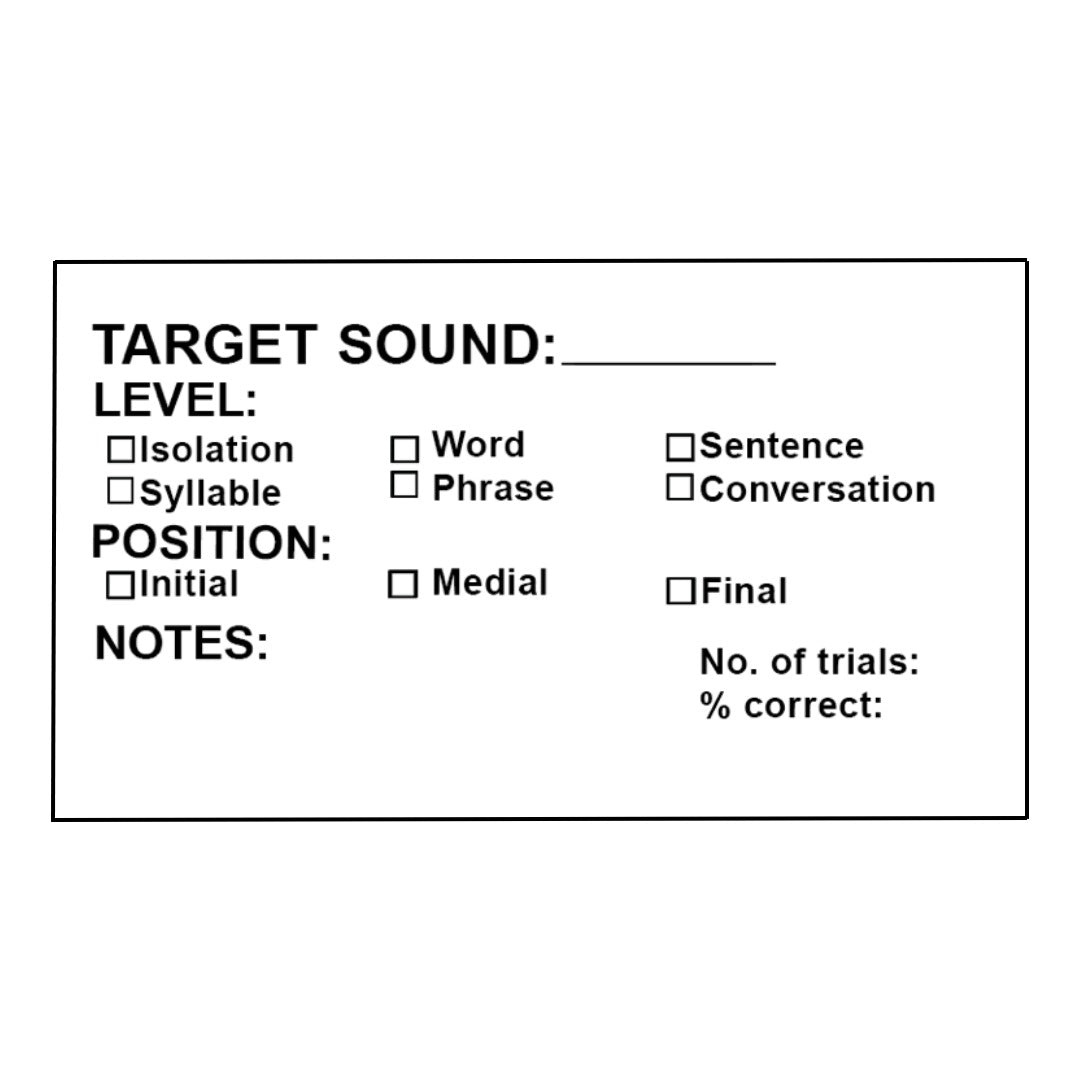 Articulation Therapy Data Collection Stamp