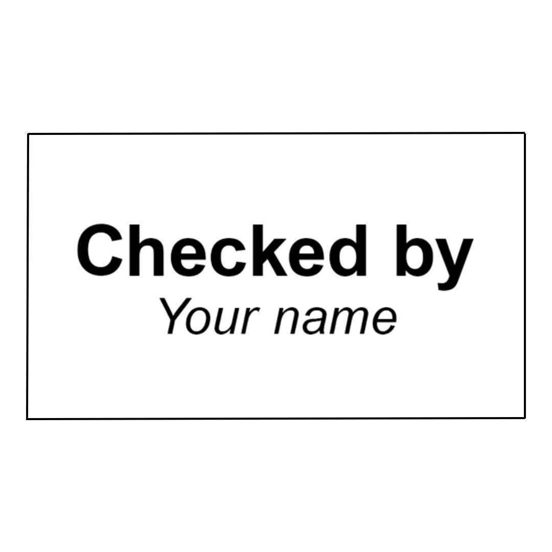Checked by Stamp