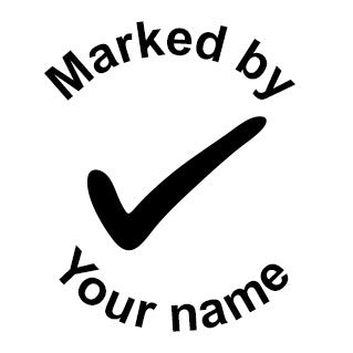 Marked by Your name!' Round Stamp