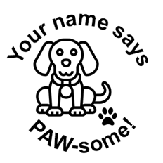 ‘PAW-some!’ Round Stamp