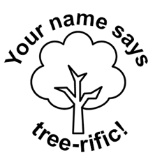 ‘Tree-rific!’ Round Stamp