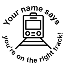‘You’re on the right track!’ Round Stamp