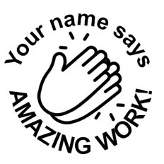 ‘AMAZING WORK!’ Round Stamp
