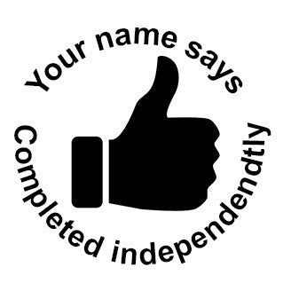 Your name says Completed independendtly' Round Stamp