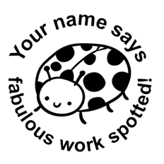 ‘Fabulous work spotted!’ Round Stamp