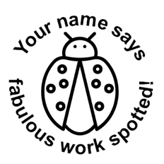 ‘Fabulous work spotted!’ Round Stamp