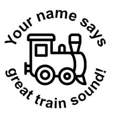‘Great train sound!’ Round Stamp