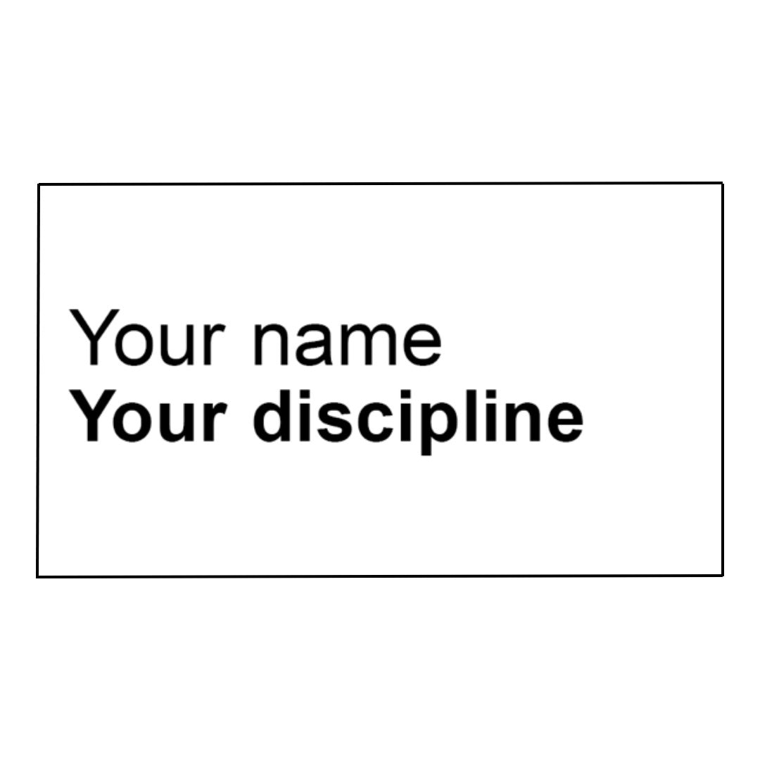 Name and Occupation Stamp