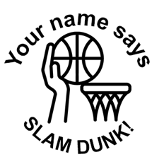 ‘SLAMP DUNK!’ Round Stamp