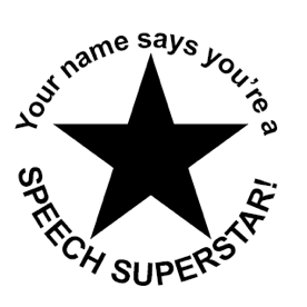 ‘Speech Superstar!’ Round Stamp