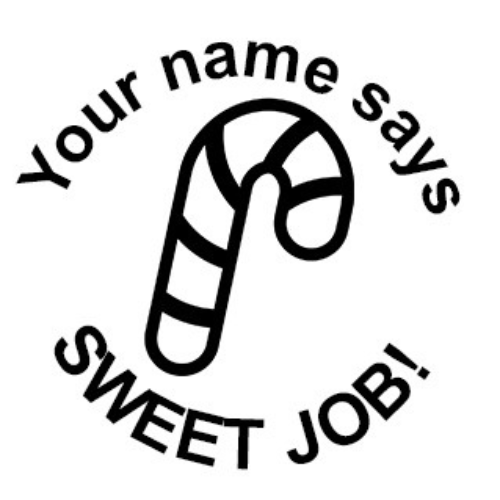 SWEET JOB!' Round Stamp (Christmas)