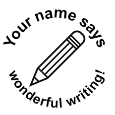 ‘Wonderful writing’ Round Stamp